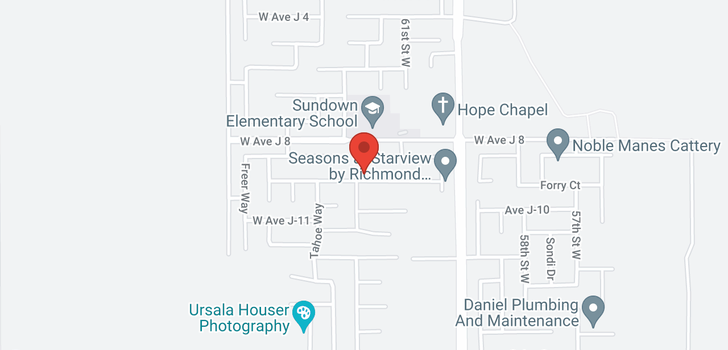 map of 6135 W Avenue J9 Lancaster, CA 93536